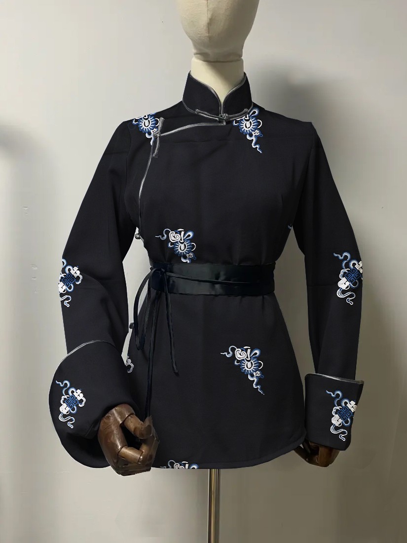 【XH-013】昕昕 72蒙古袍藏服民族服装布料唐装马甲博拉裙锦纶面料