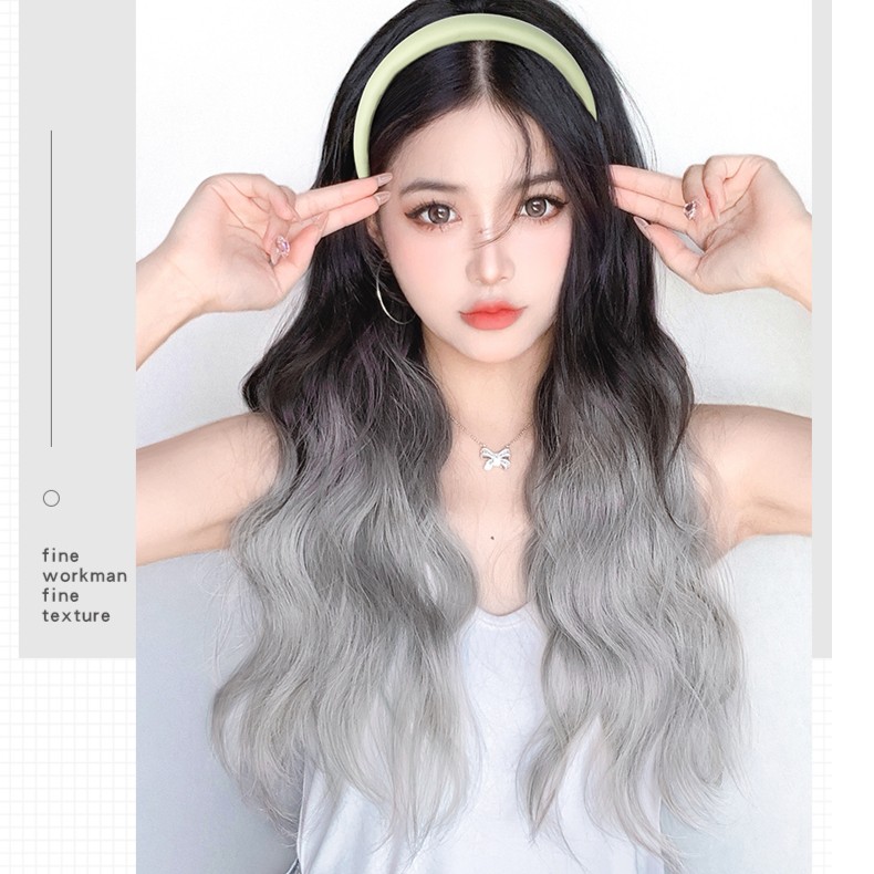 手织发片2025新款无痕头顶发根真发不伤发.手工钩织发片透气发尾