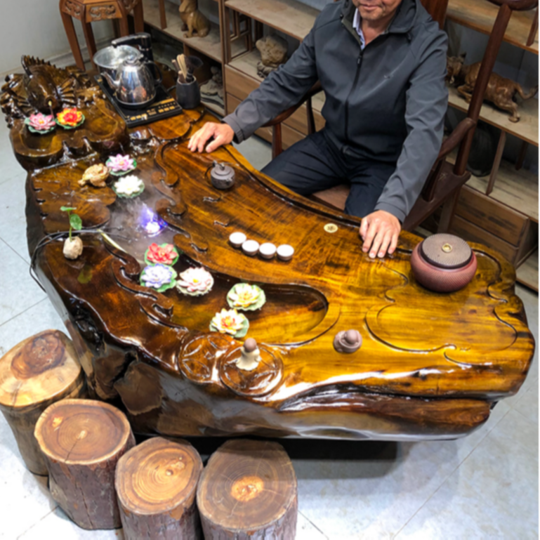 树根茶桌实木根雕茶台茶几木头树根茶台SP3463