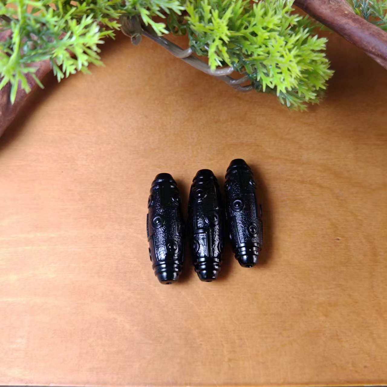 老王珠宝和田玉 青海格尔木黑青50九眼 多样性发一