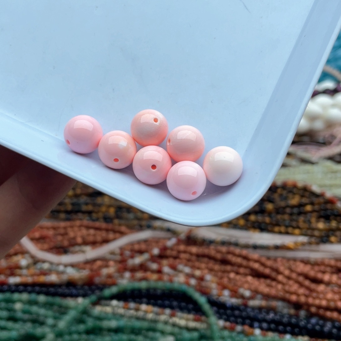 玛瑙/玉髓珠宝半成品合金六个装卡10mm女王圆珠