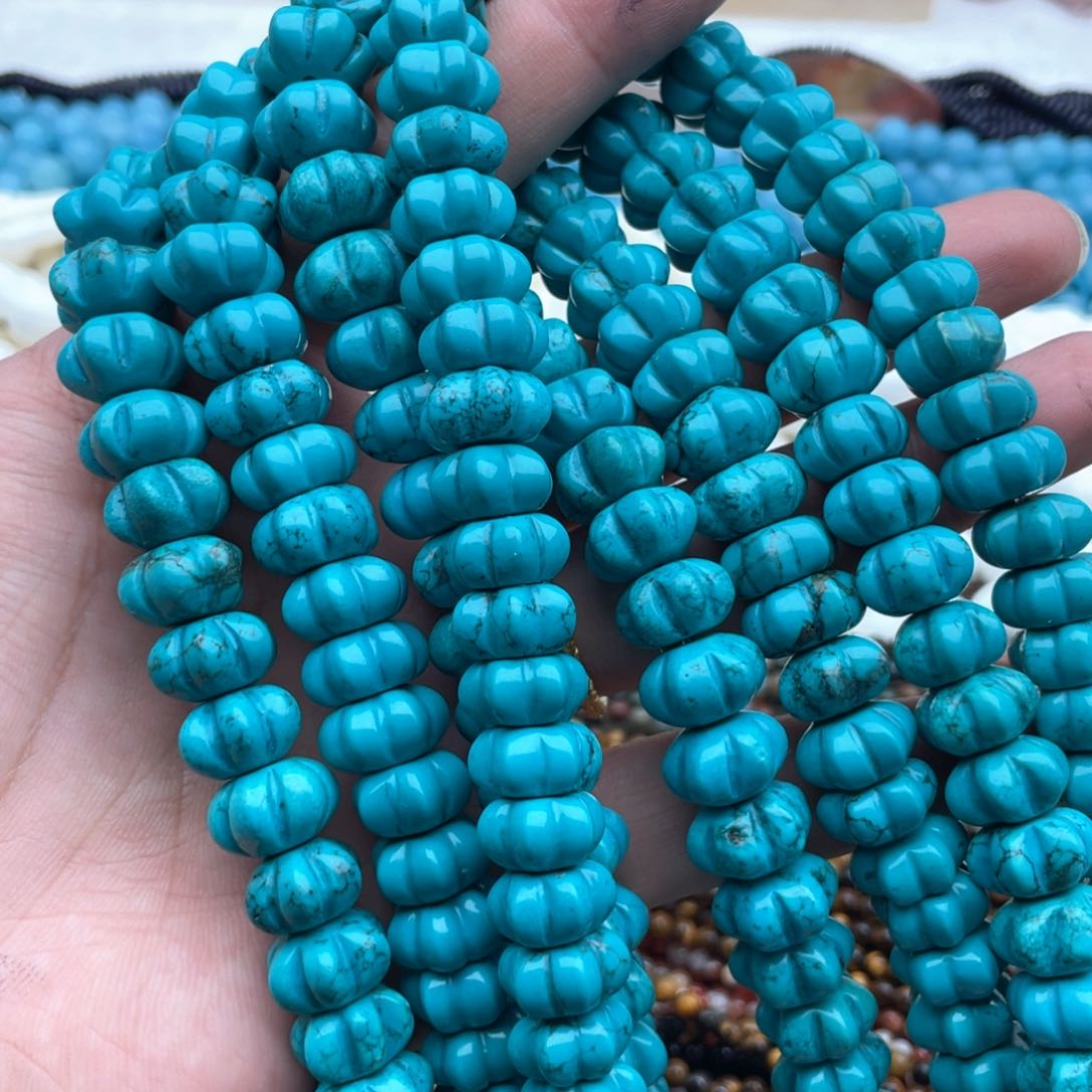 玛瑙/玉髓珠宝半成品钛钢五个装松松卡13mm南瓜珠