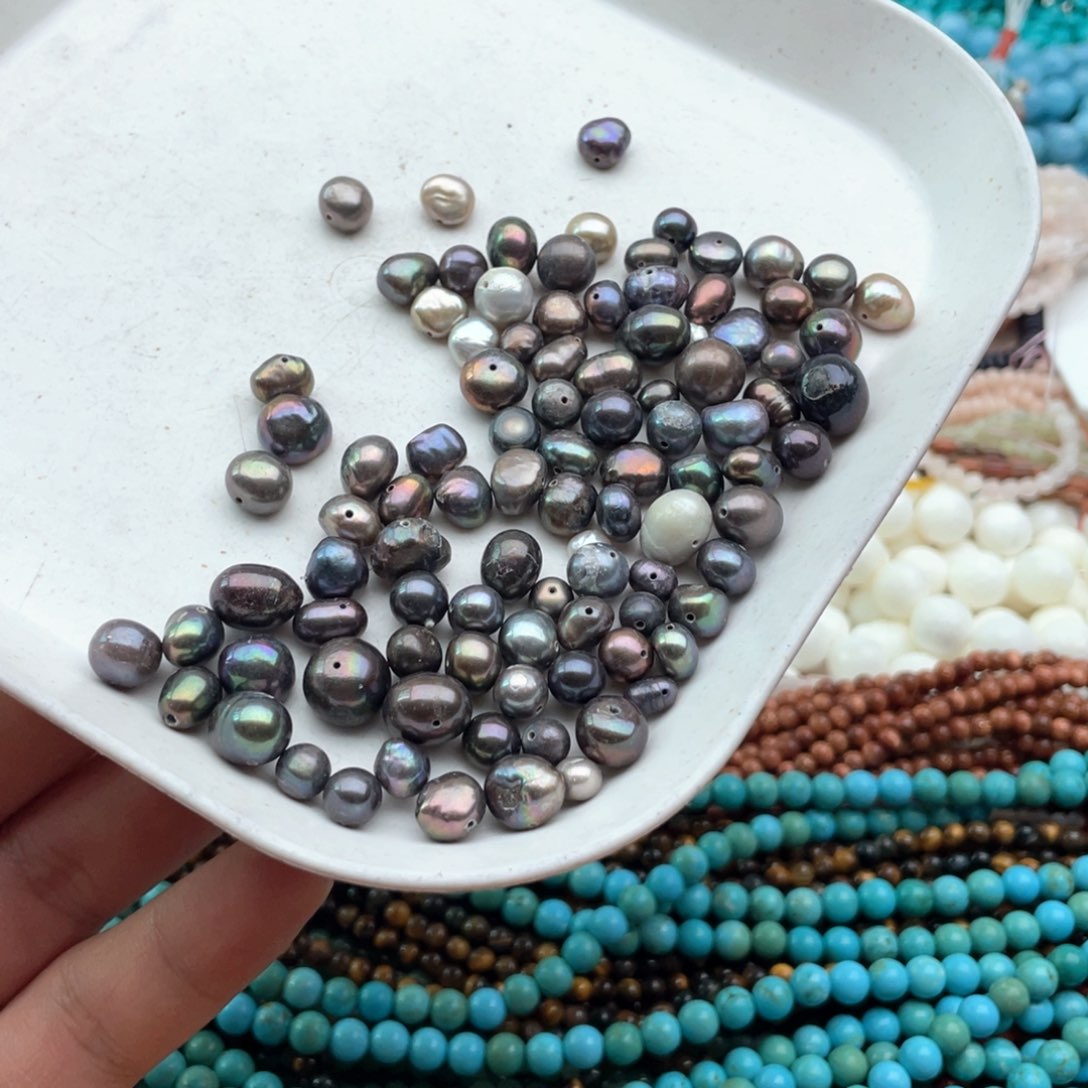 玛瑙/玉髓珠宝半成品钛钢一份50g珍柱散珠