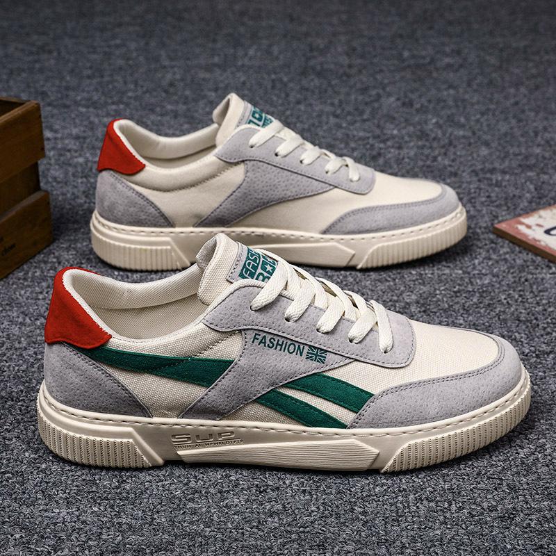 鞋子男2024春季新款运动鞋男款潮流百搭休闲板鞋帅气帆布男士鞋子