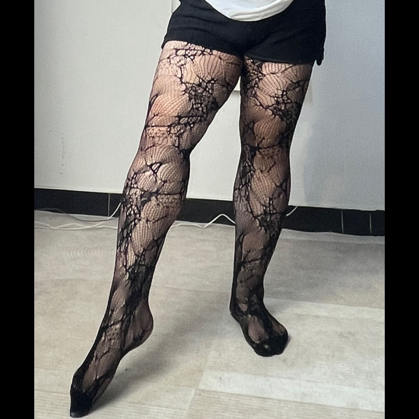 思吾大码花藤渔网性感黑色白色网红连裤袜·200斤可穿时尚女人丝袜