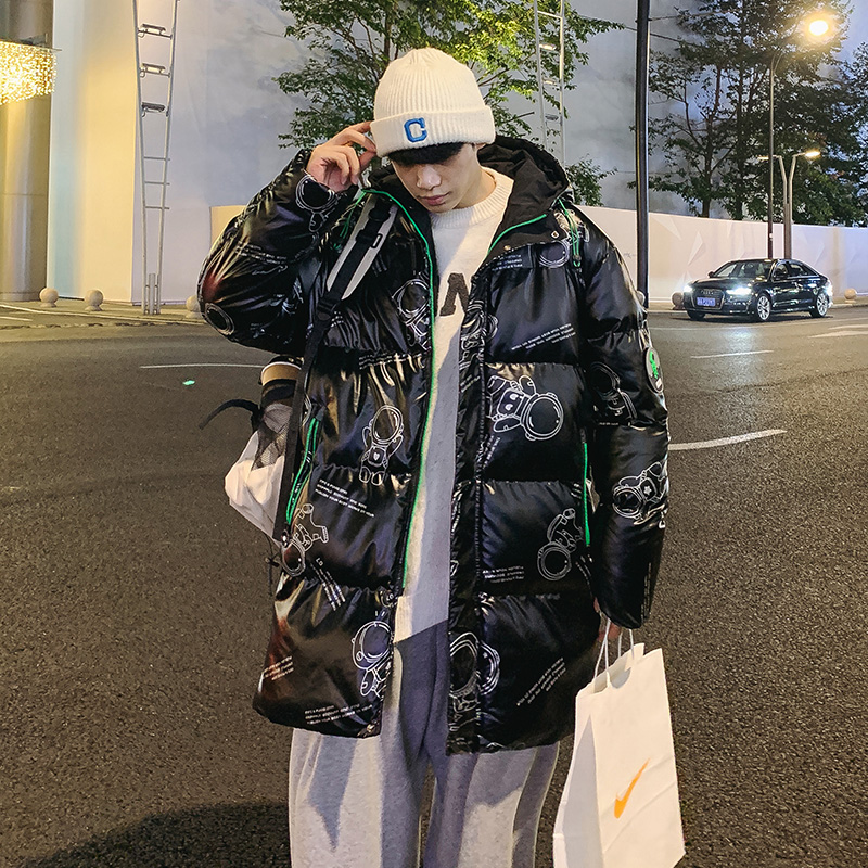 学生韩版加厚情侣秋冬冬季男新款潮流百搭连帽宽松保暖棉衣