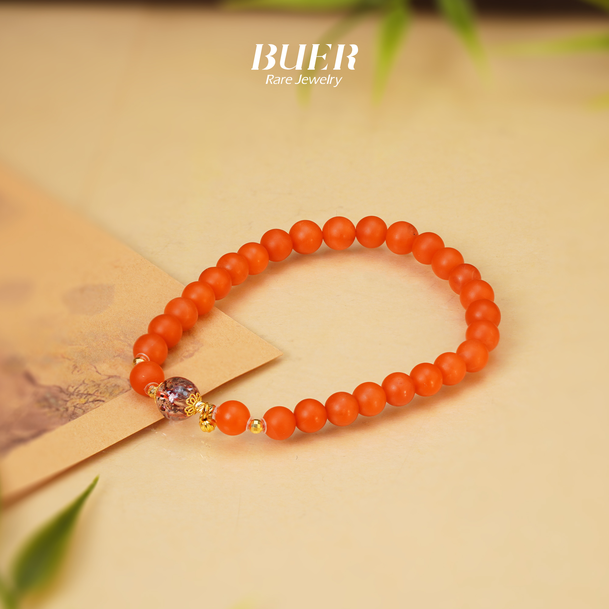 【不二】南红18K金DIY单圈手串5mm+