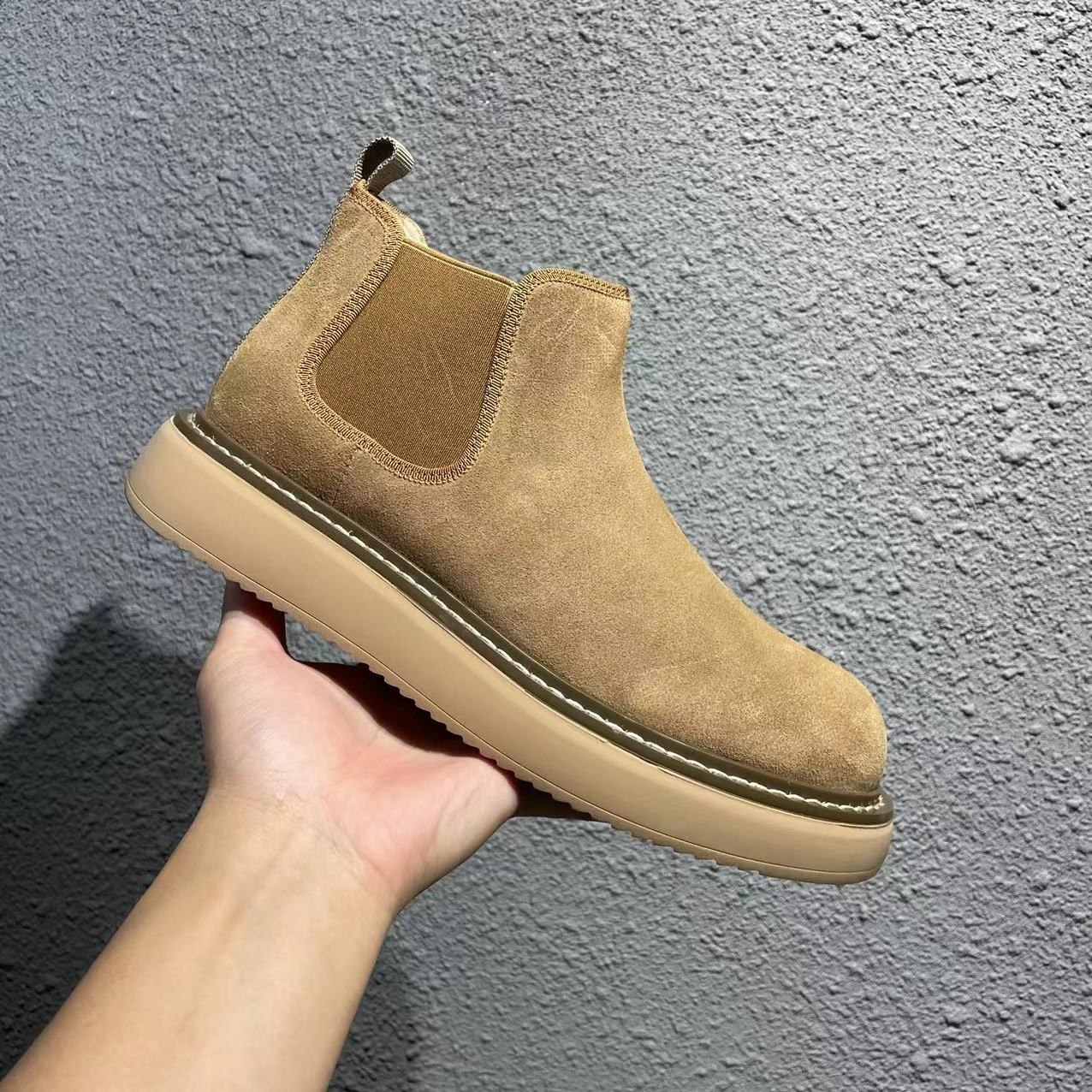 99741切尔西一脚蹬高档真皮男士皮鞋反绒皮休闲百搭潮流皮靴