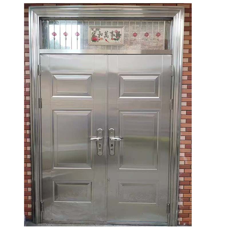 正宗304加厚不锈钢防盗门双开自建房大门车库入户门支持定制包邮