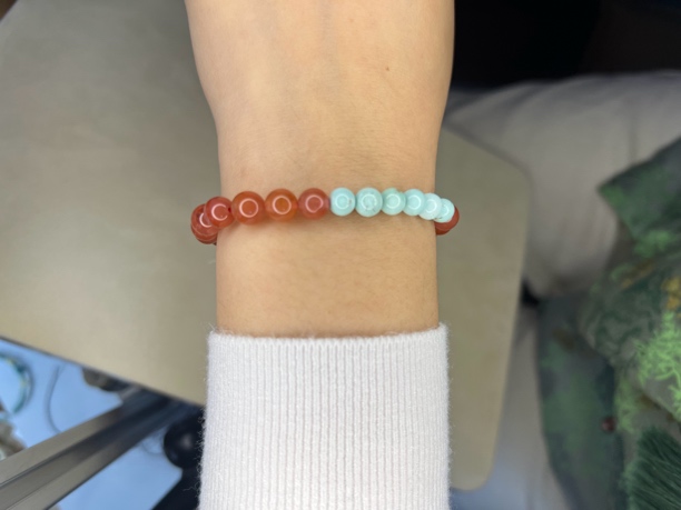 天然南红手串，新中式风，百搭