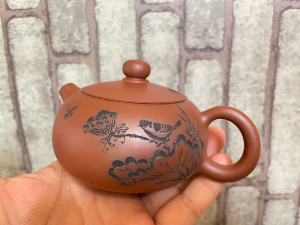 200CC坭兴陶茶壶14孔出水