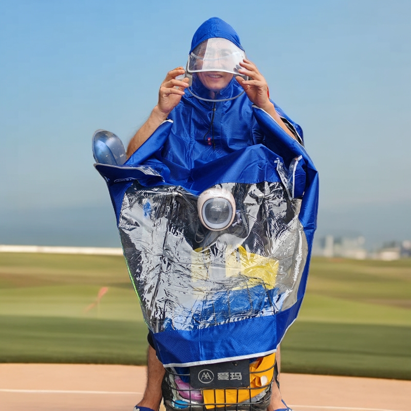 电瓶车雨衣夏季骑行加大防雨防水全身防暴雨电动车大号雨披处理