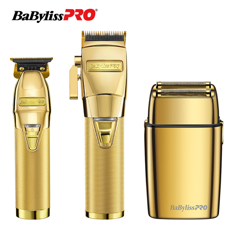 BABYLISS PRO芭比丽丝金色油头电推剪发廊专业渐变理发器剃头推子