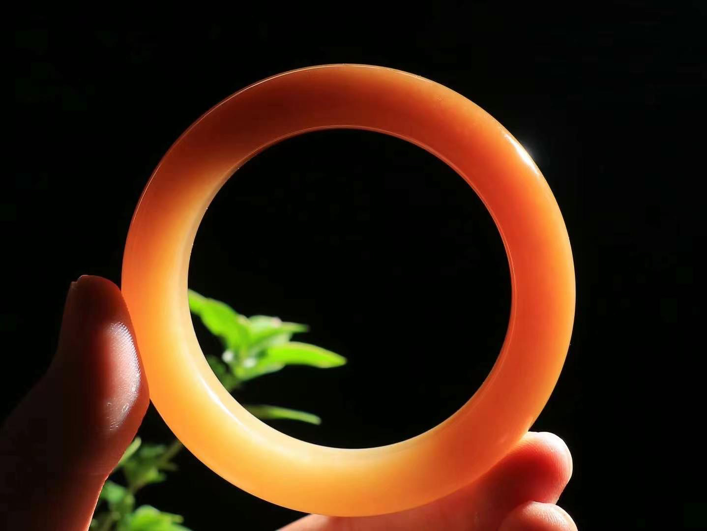 和田玉糖白玉手镯女款