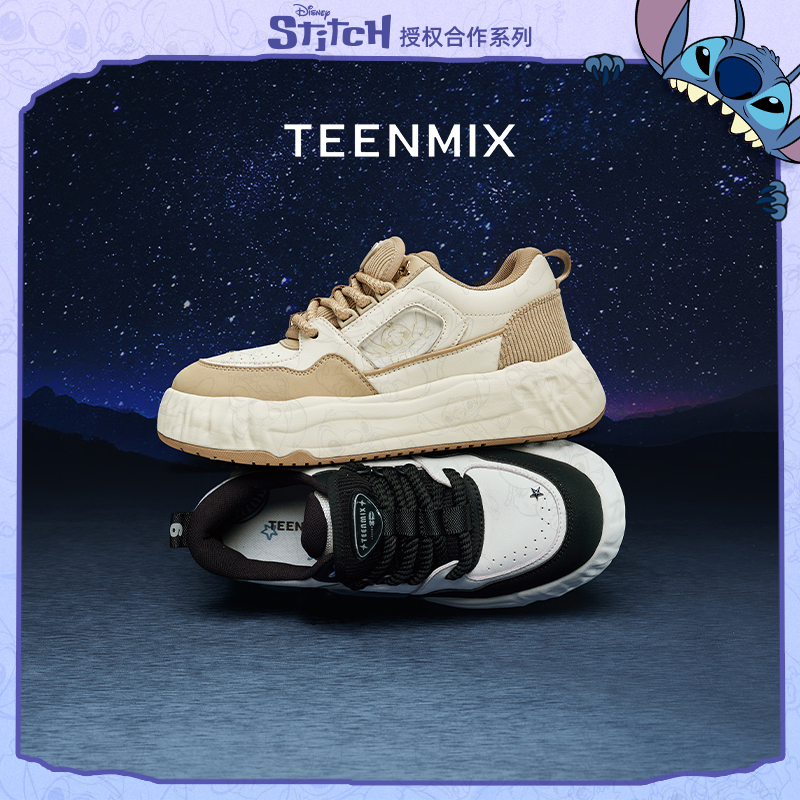 天美意新款商场同款史迪奇联名厚底板鞋女休闲鞋CRL24DM3