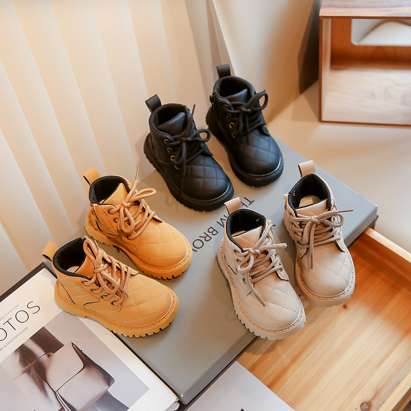 回力潮品女童鞋马丁靴2023春秋款新款防滑儿童靴子秋季女宝宝时尚