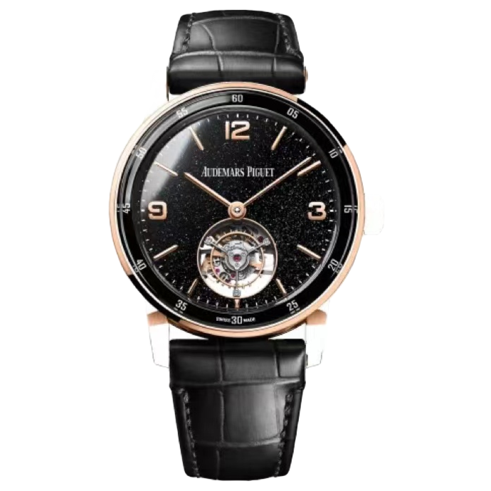 99新 AIPE/爱彼 26396OR 陀飞轮 18K玫瑰金 41表径 自动机械 全套