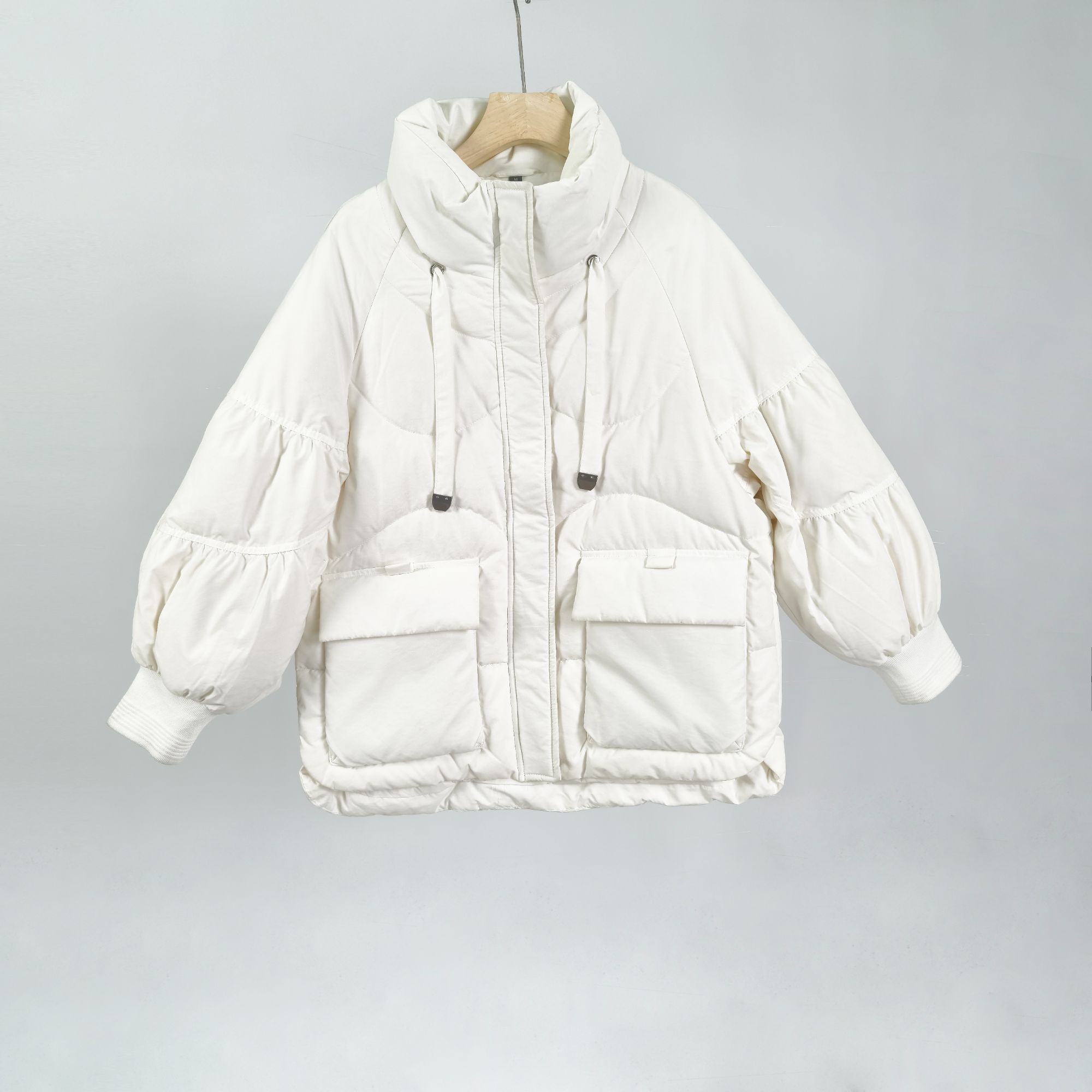 【JX7712】2024年新款白色外套短款秋冬冬季简单时尚减龄百搭加厚