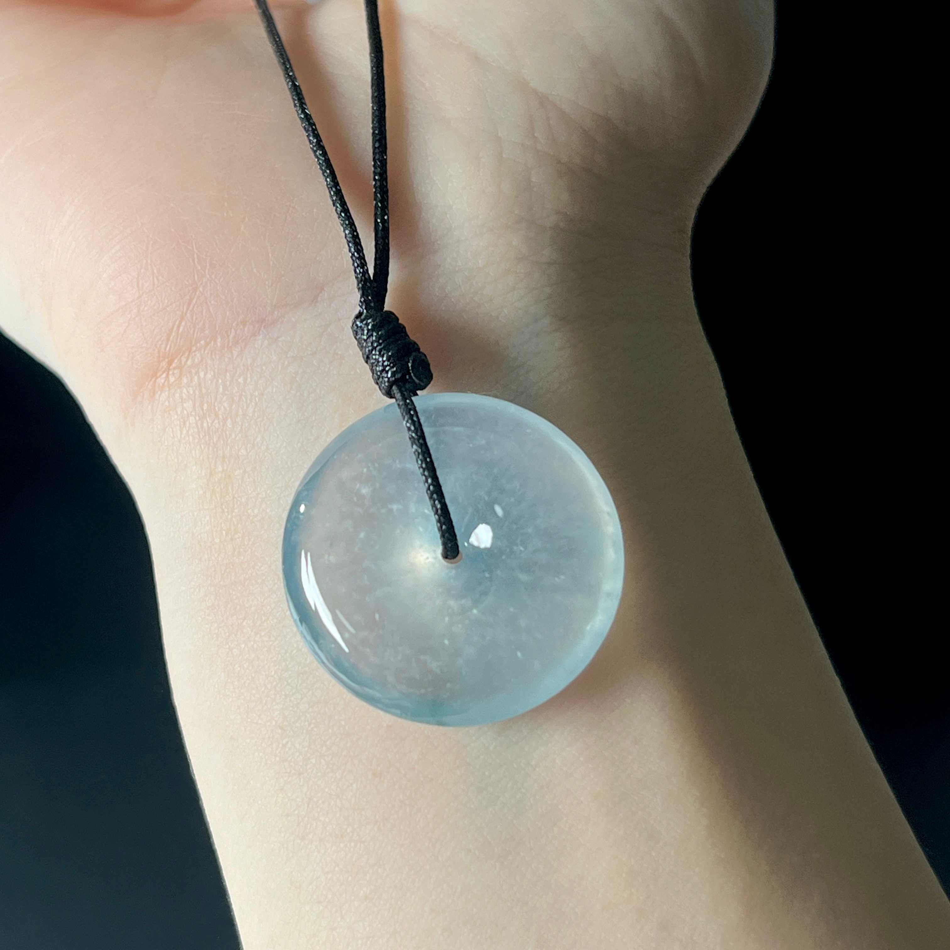 天然缅甸a货翡翠平安扣挂件24.5/6.2