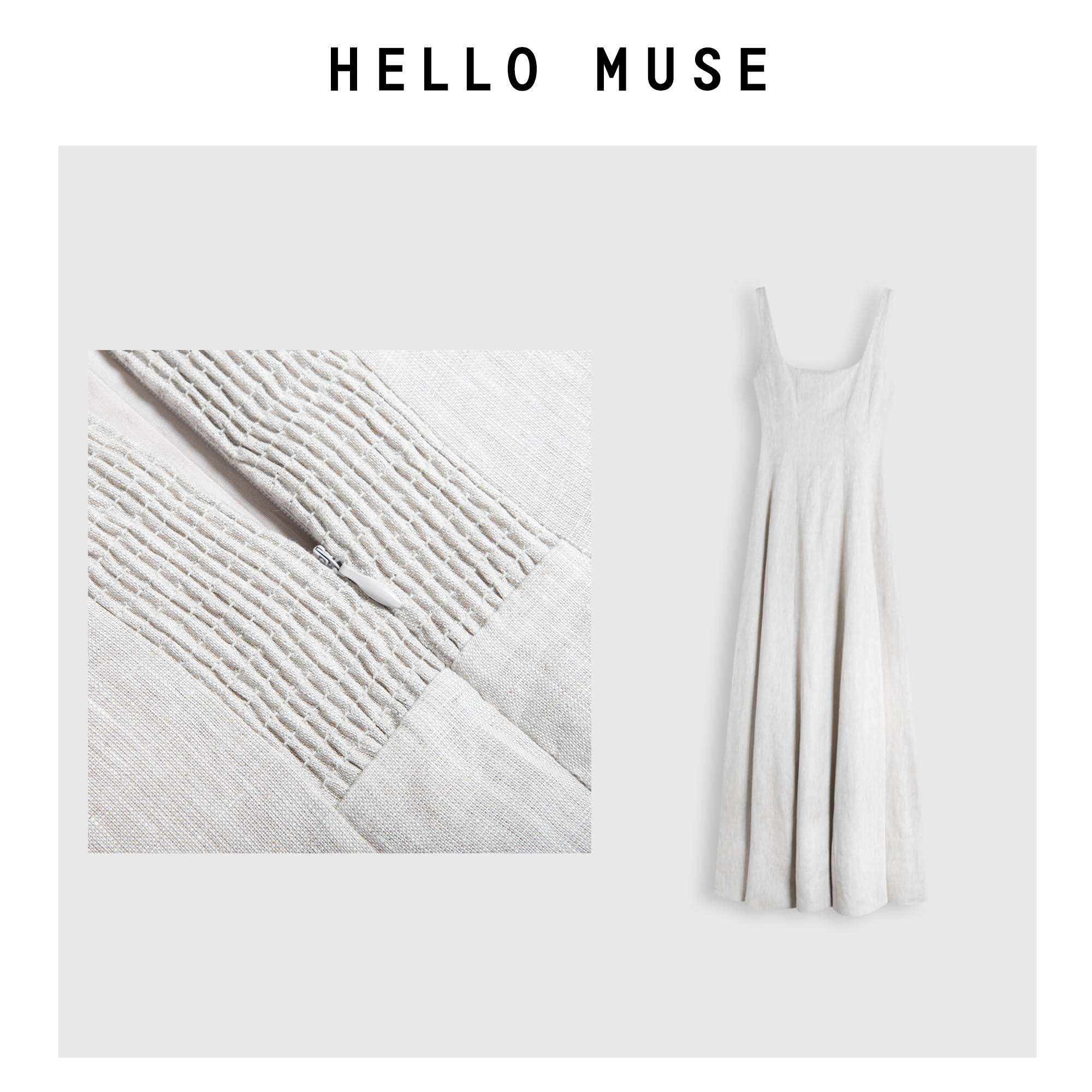 【HELLO MUSE】时尚休闲百搭女士气质连衣吊带裙