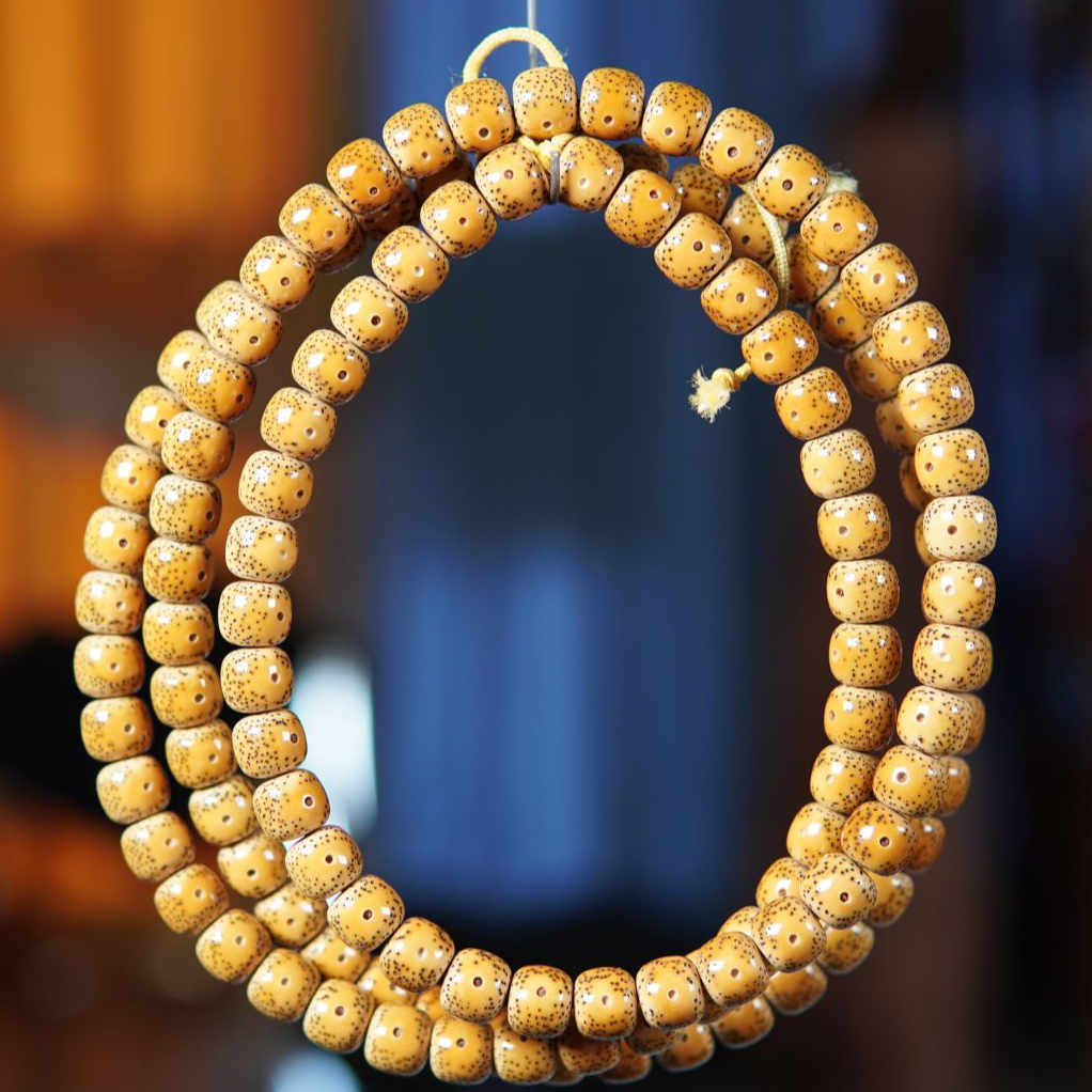 海南毛感星月菩提回流开片手盘精品高端高货手串包浆