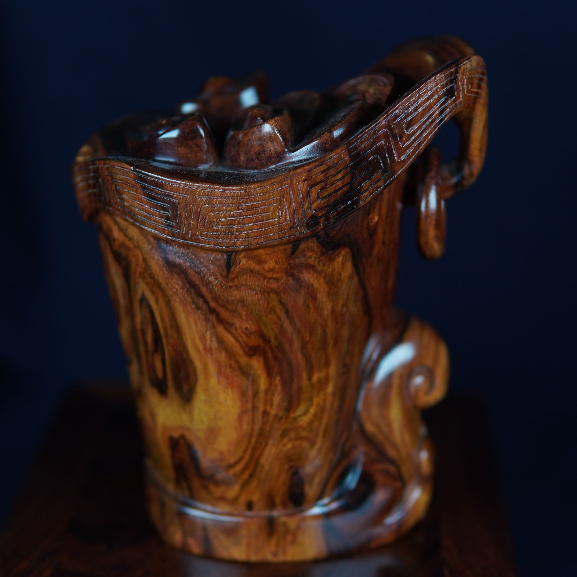 正宗海南黄花梨紫油梨老料油性花纹纹路雕件摆件文玩好玩收藏高端