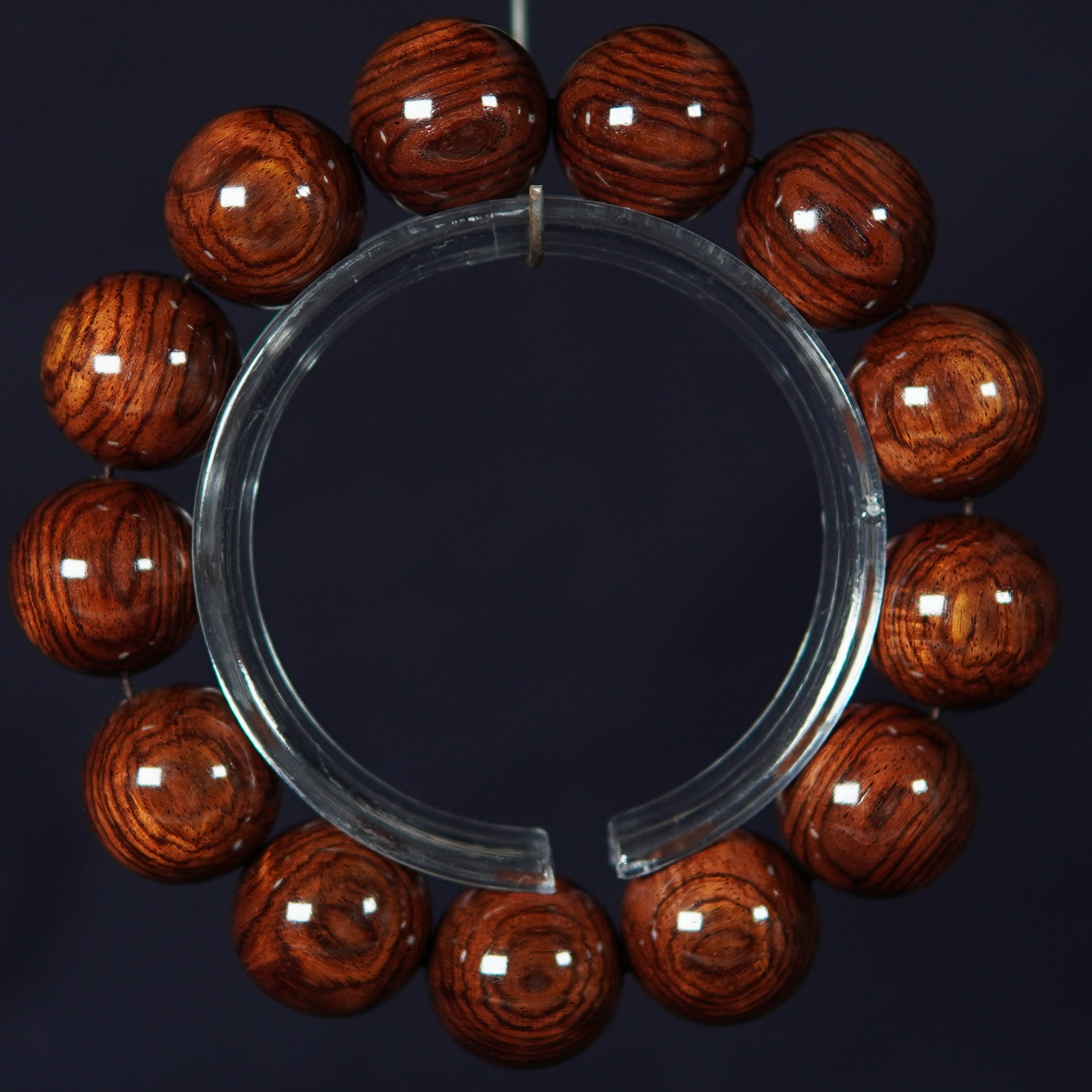 正宗海南黄花梨手串油性足纹理清晰降香黄檀材质