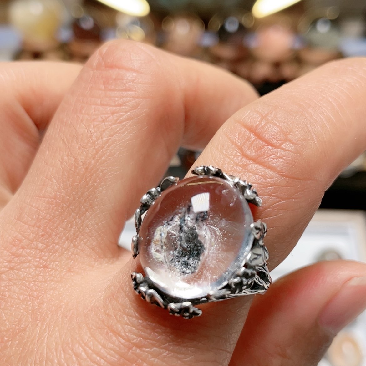 【闪购商品】水晶戒指银S925镶嵌早*呀