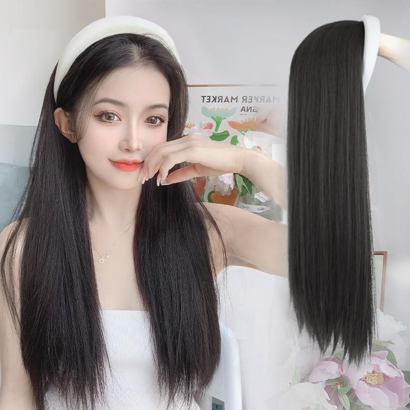 假发女长发夏季u型半头套发箍假发长直发自然无痕接发仿真假发片