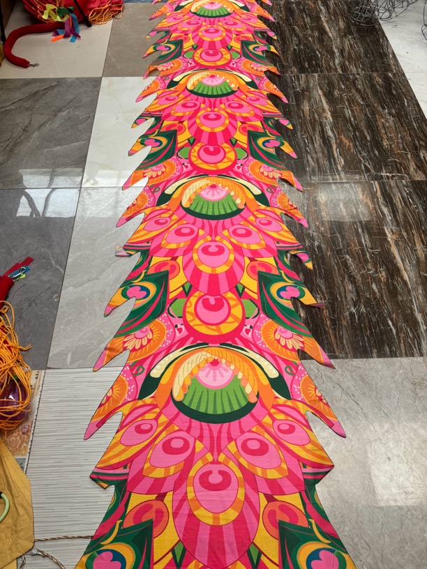 粉色小凤凰一体边一体尾可水洗彩稠