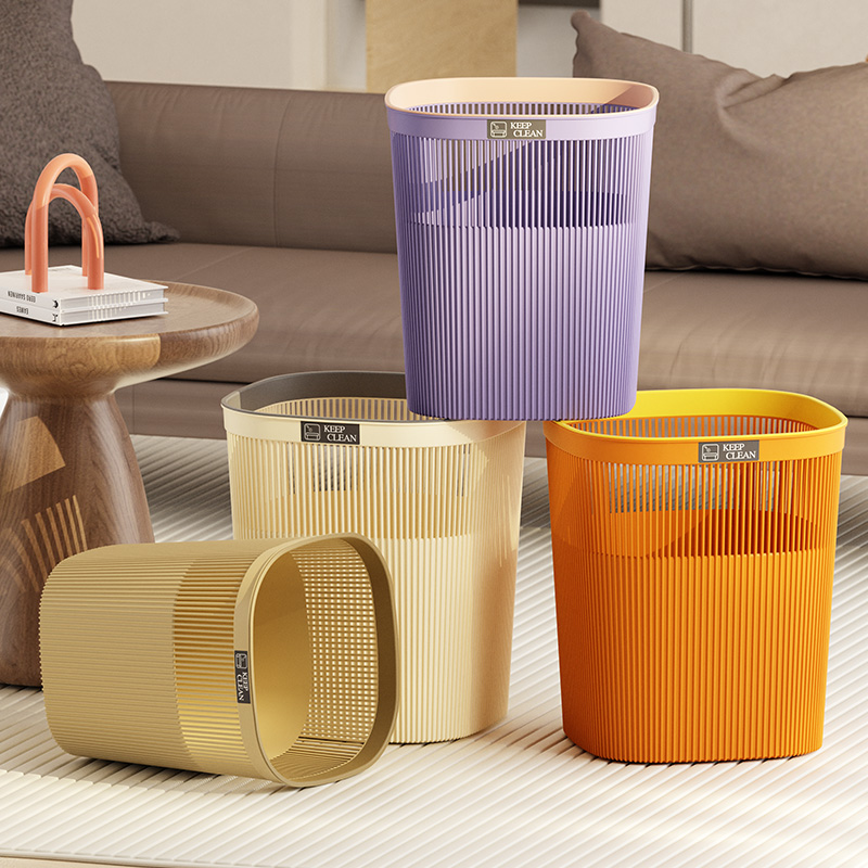 家用加厚镂空塑料垃圾桶客厅卧室厨房卫生间垃圾篓大容量压圈纸篓