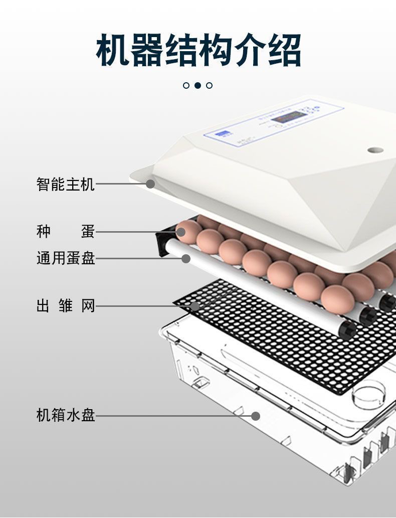 家用 小型 双电源 恒温 56枚孵化器全自动孵化机芦丁鸡孵化箱家用