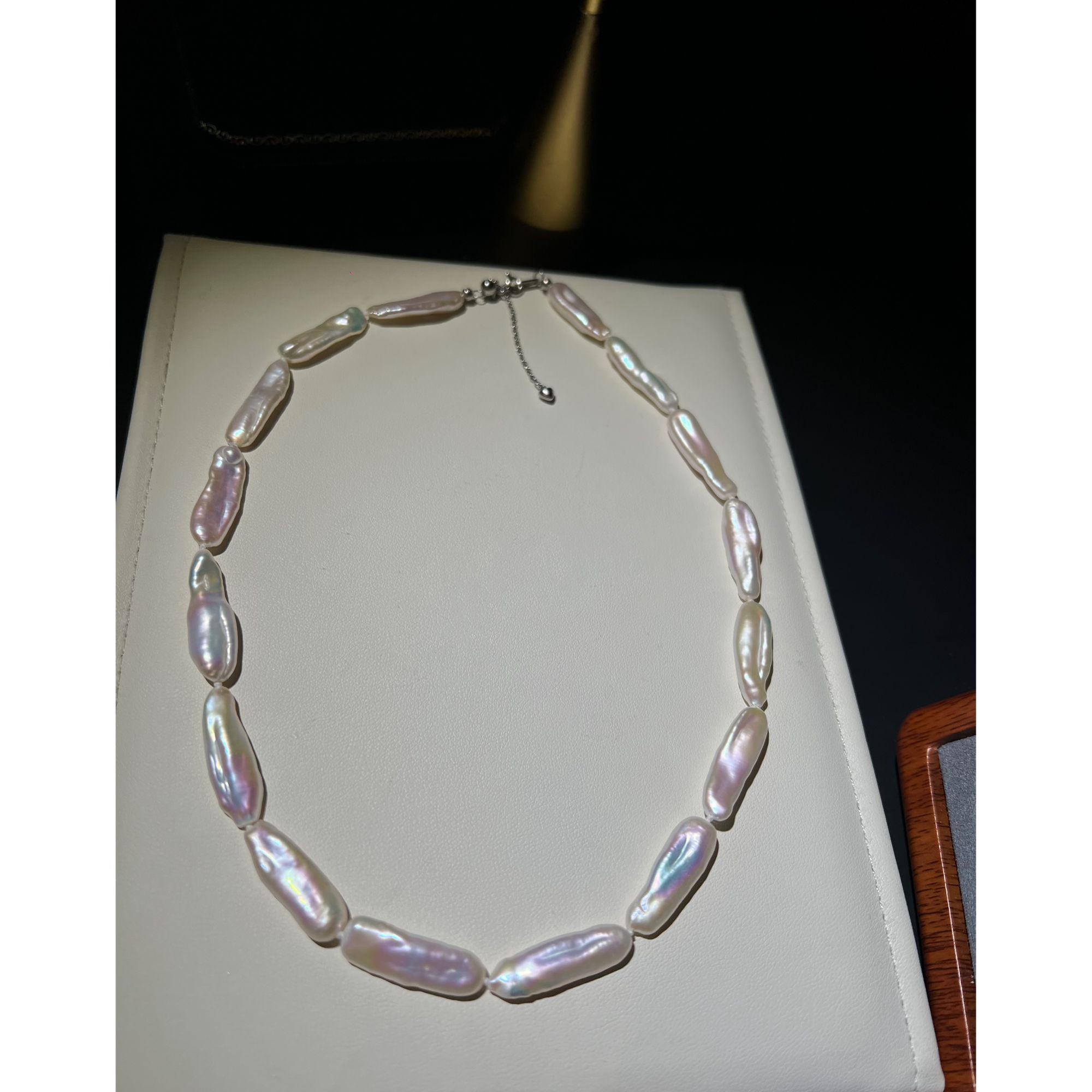 JUNMU无核琵琶珍珠项链简约百搭可叠戴素款多样性发货发一