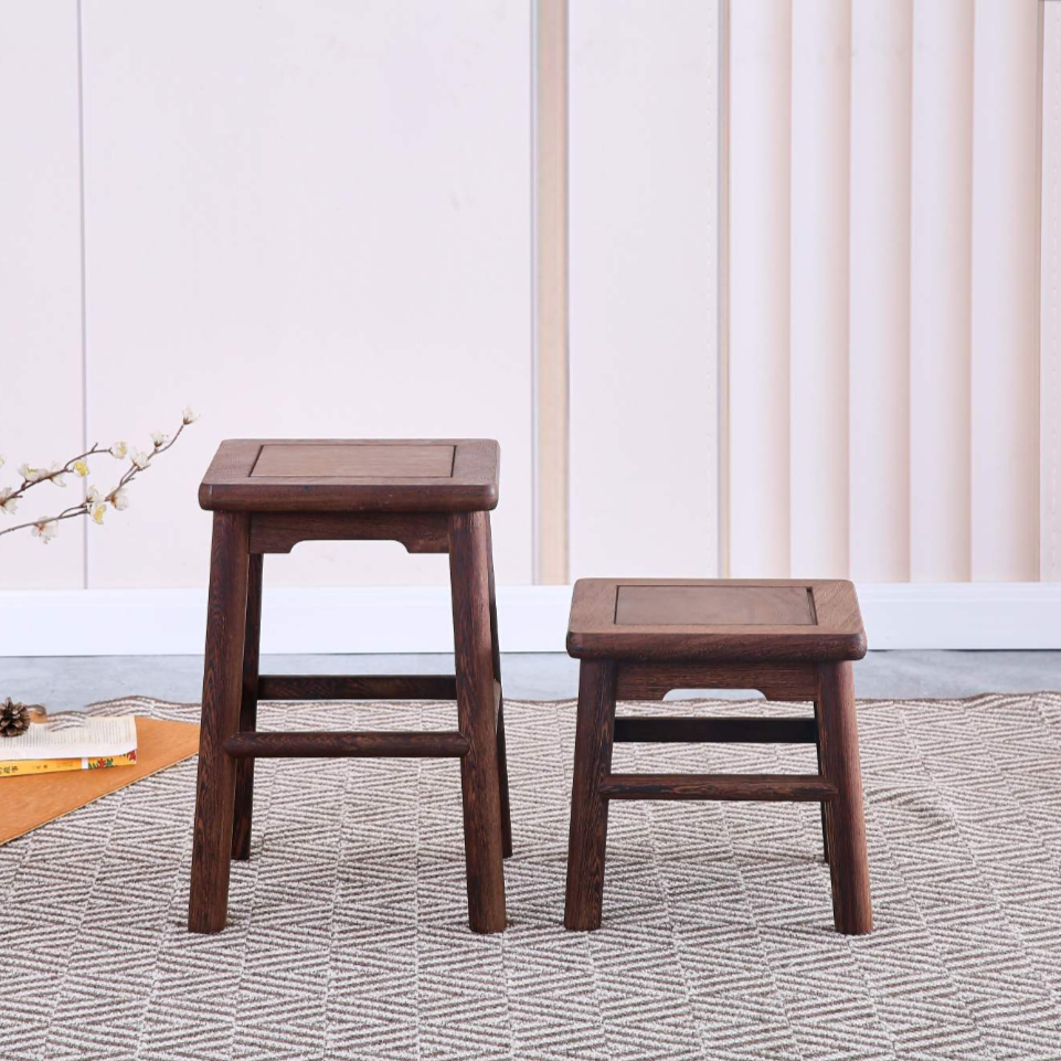 【老姚家具】鸡翅木实木板凳休闲凳餐凳富贵凳坐高30-45cm