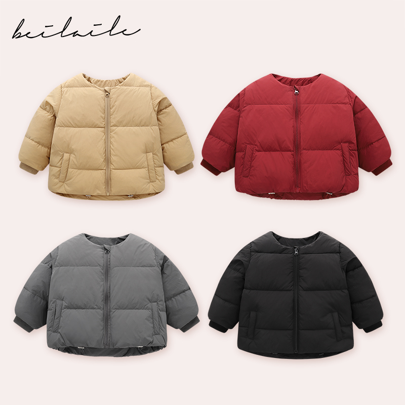 【羽绒外套】【杜邦三防】婴儿童连体衣服宝宝羽绒拜年秋冬
