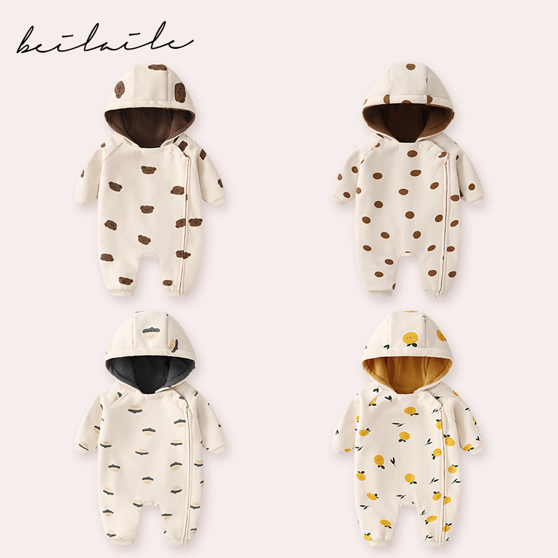 周岁0婴儿1连体衣服外出外宝宝男女宝宝爬服哈衣