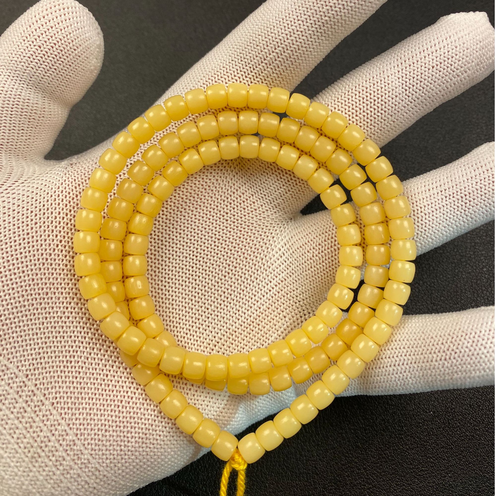 骆驼骨正品黄透料108长串