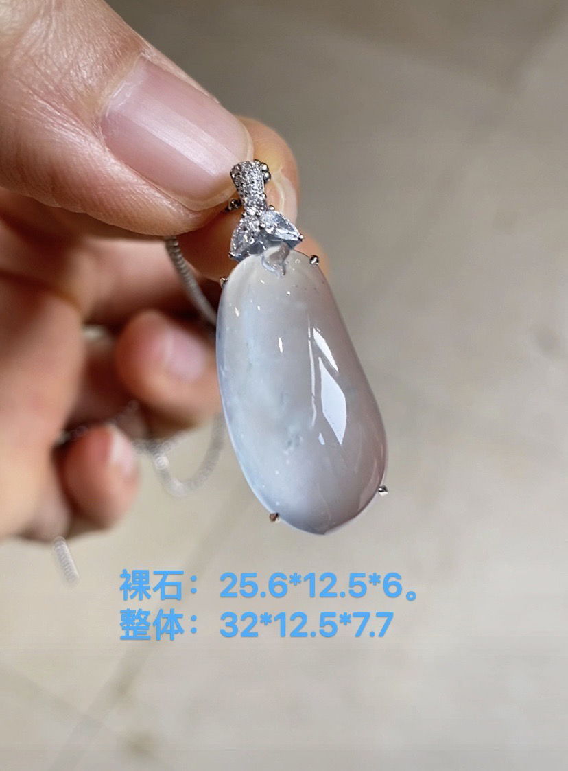 天然缅a，紫蓝色高冰玻璃种福瓜，