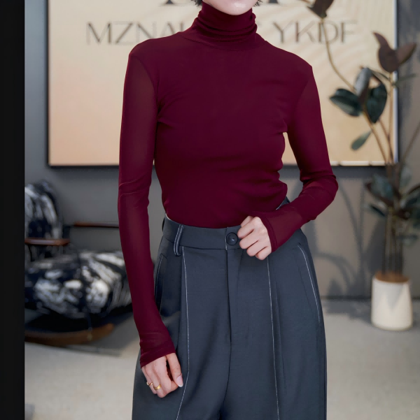 【莫妮卡卡】（衣长57）2024秋季新款简约轻奢打底DY23008