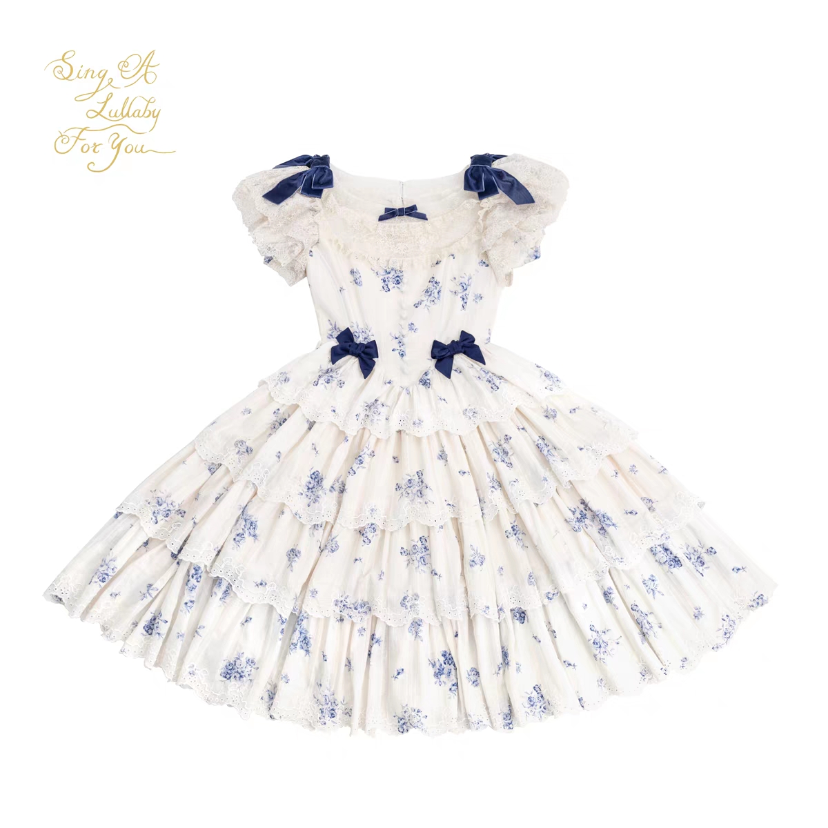 【现货】摇篮曲原创Lolita浪漫主义OP短袖连衣裙Blooming系列优雅