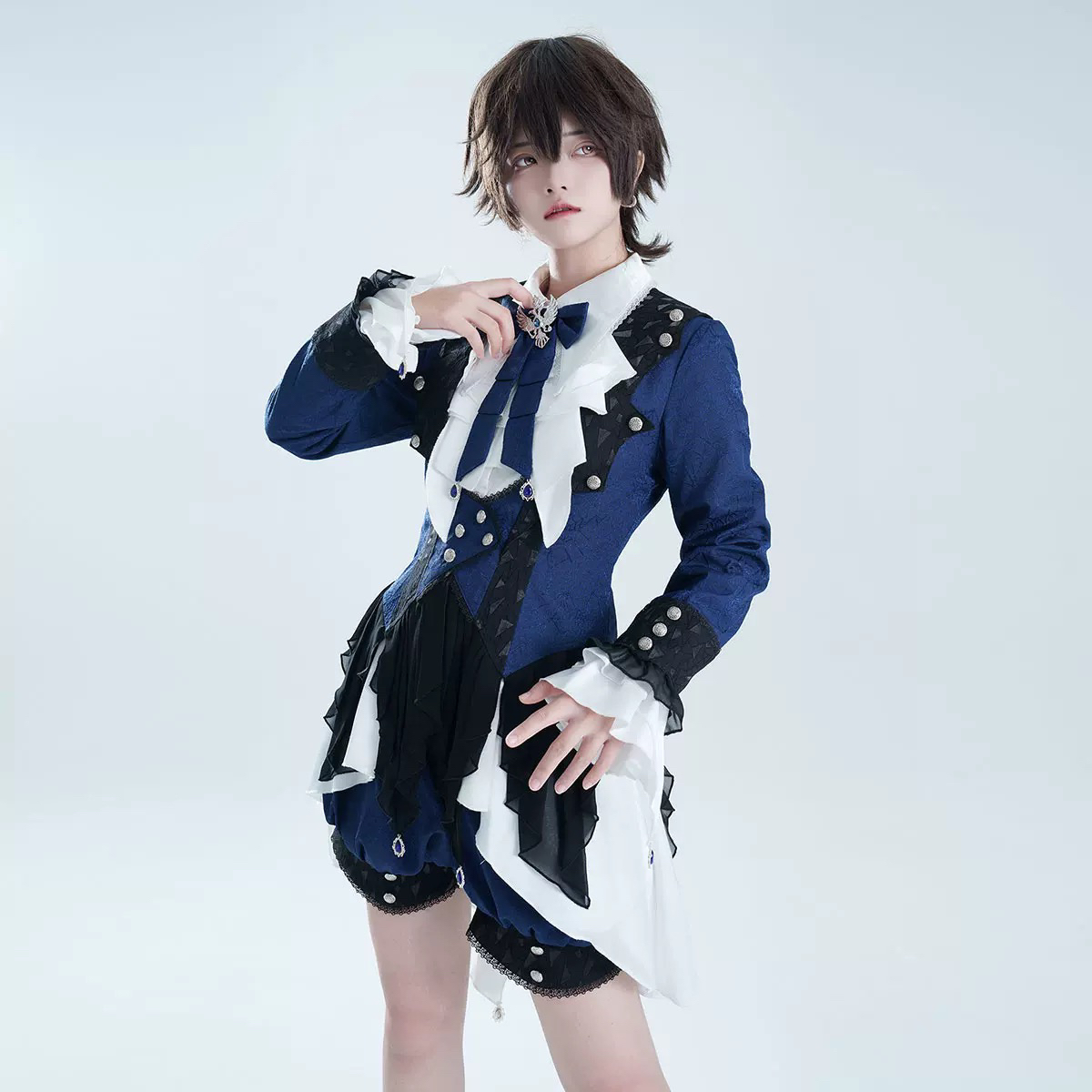 【现货】克里斯恶之子lolita洋装小王子基佬西装外套不规则连衣裙