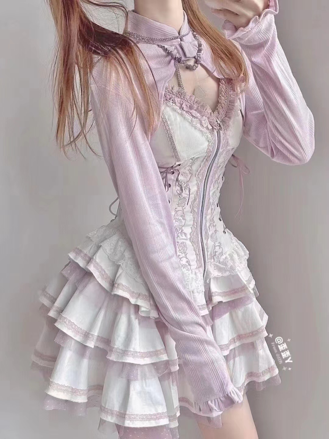 【现货】夏蔷薇ozz优雅气质jsk连衣裙修身显瘦洛丽塔甜美洋装Lolita