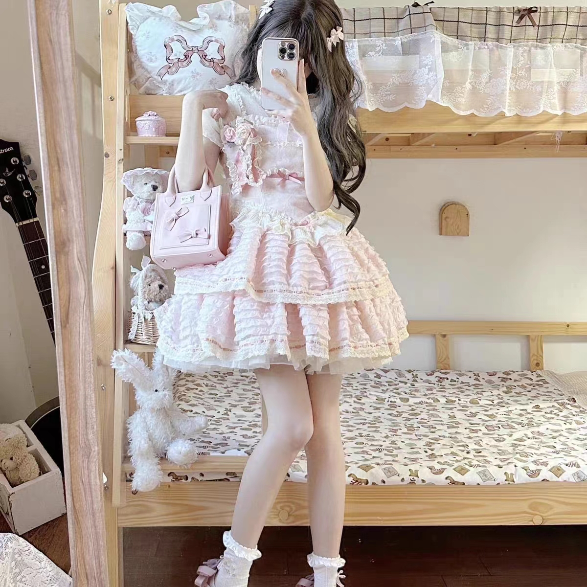 【现货】里雾诗之春lolita可爱萌款蛋糕甜心少女洛丽塔公主连衣裙