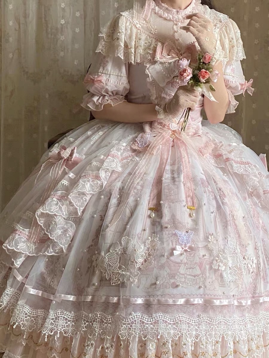 【现货】日落之境Lolita花嫁华丽款大全套fs洛丽塔蕾丝公主长款优雅