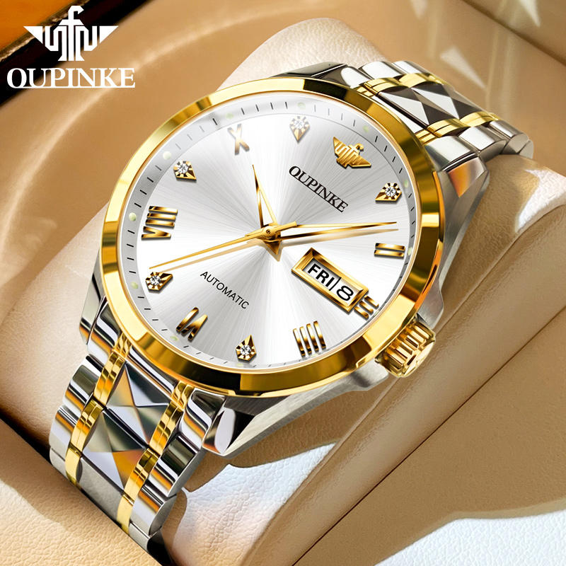 欧品客名表时尚经典高档时尚奢华夜光进口机芯气质百搭简约手表男