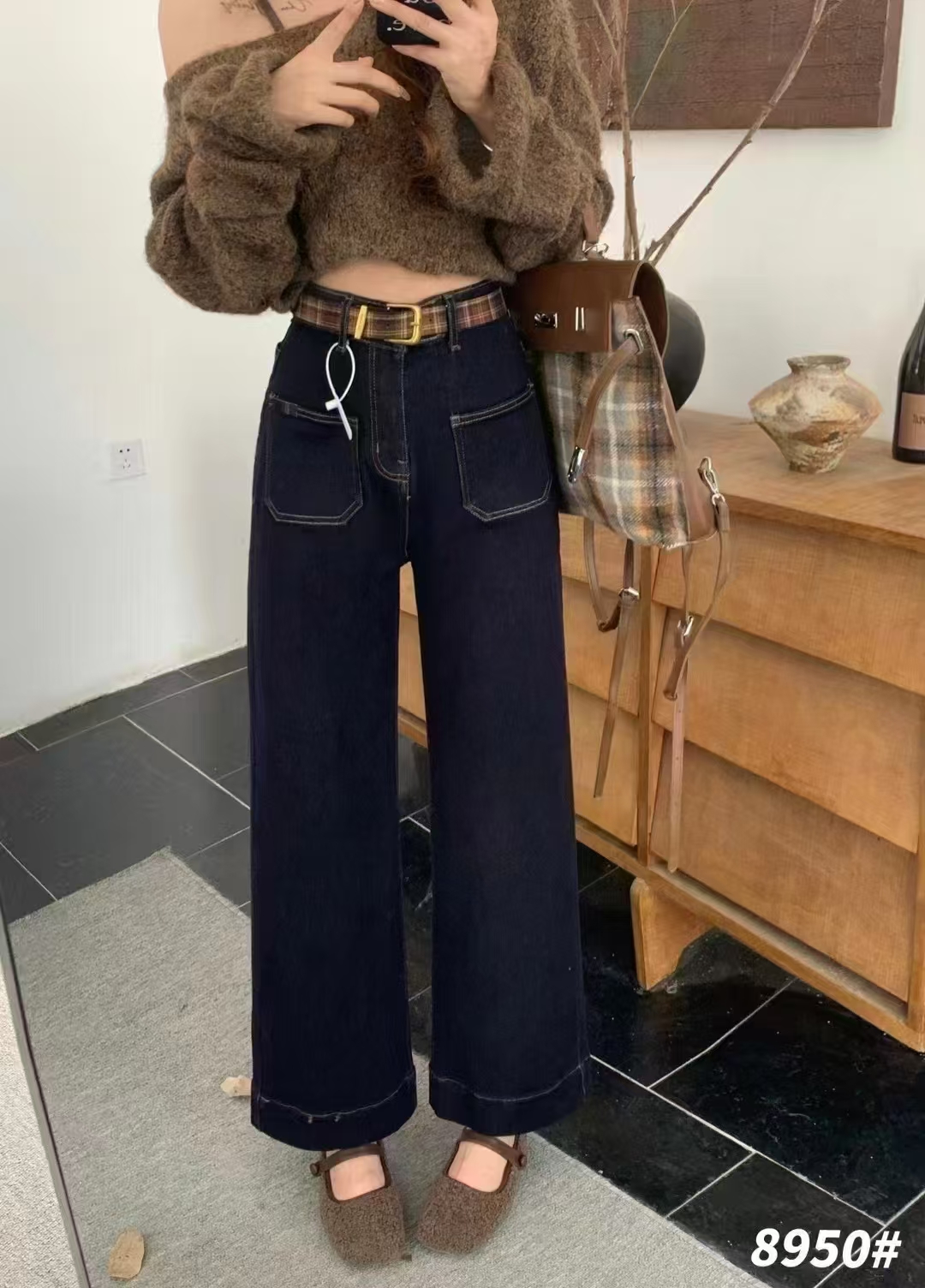 [29~49] 小朱朱服饰冬季加绒加厚牛仔裤