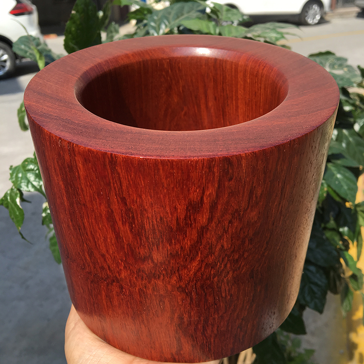 笔筒缅甸花梨木办公桌收纳大果紫檀大容量学生笔插大小号礼品高端