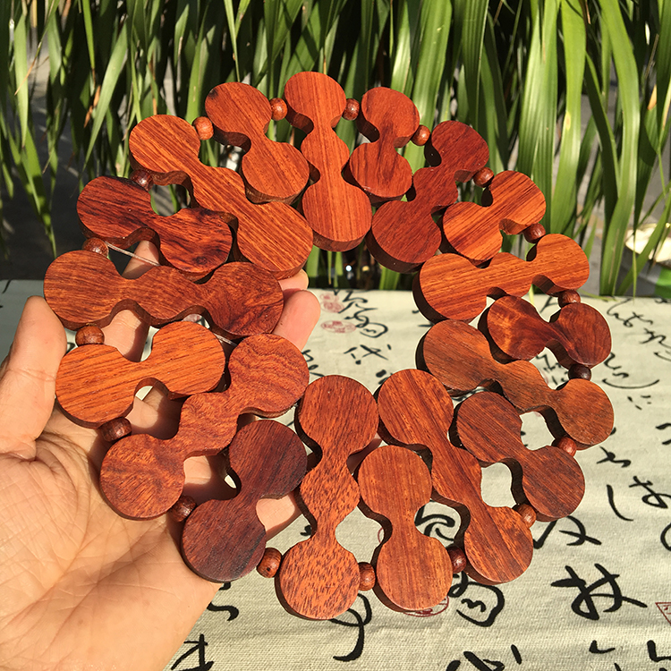 创意隔热垫碗垫壶垫防烫家用圆形餐桌隔热垫汤锅防烫花梨餐具垫