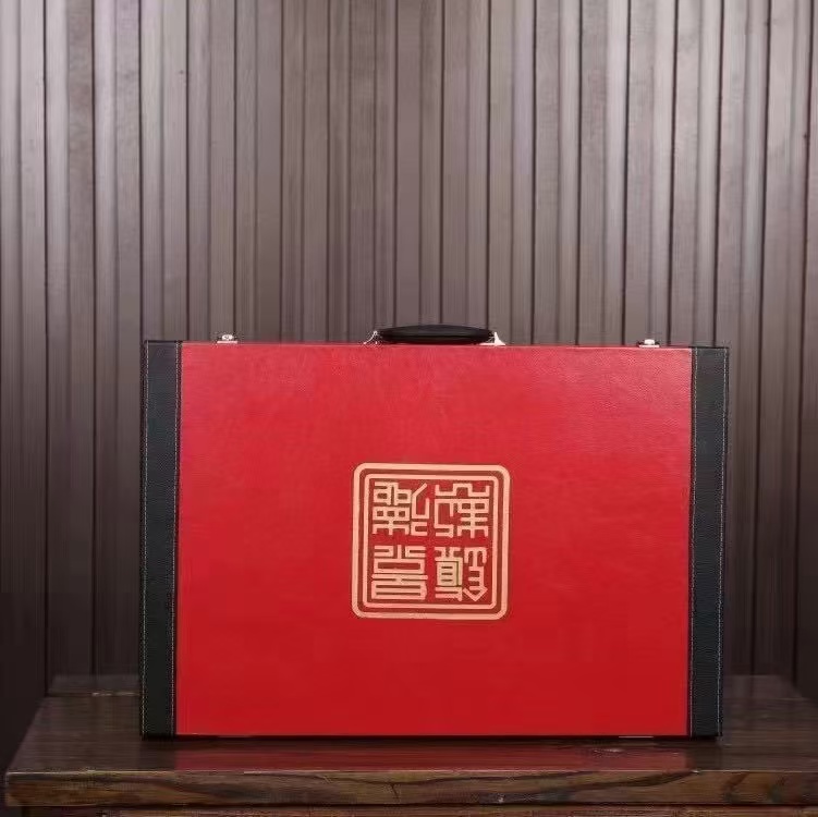 【送礼专享】送人送礼乔迁新居家用高端皮箱景德镇高档餐具套装包装