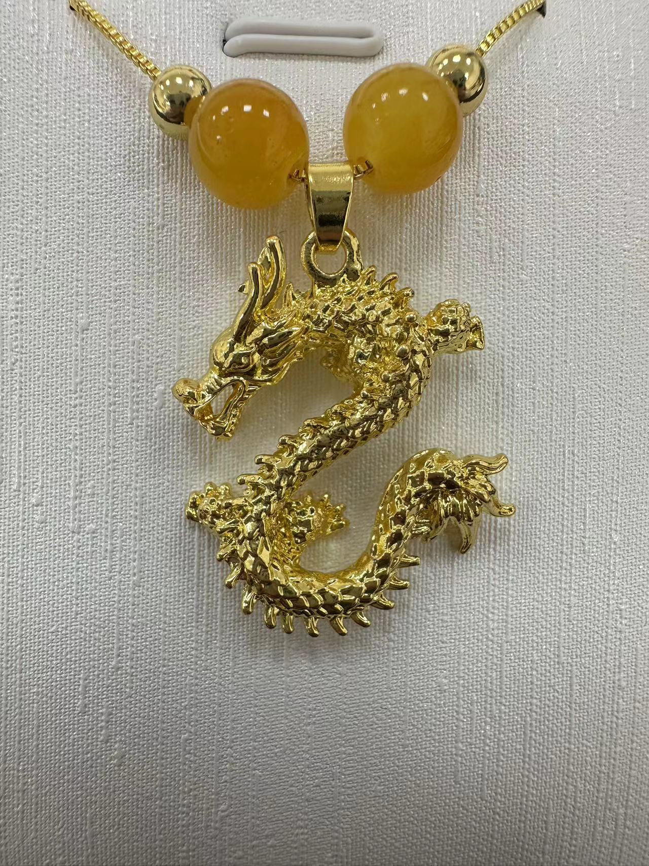 【足金999】金晟金店张总推荐金珠玛瑙祥龙吊坠（附带证书）